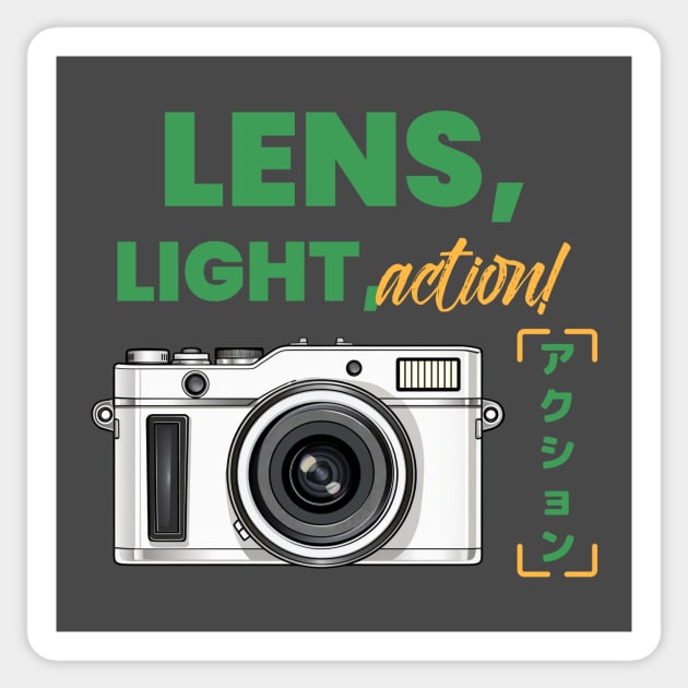 Photographer Camera Lens Light Action Sticker by Tip Top Tee's